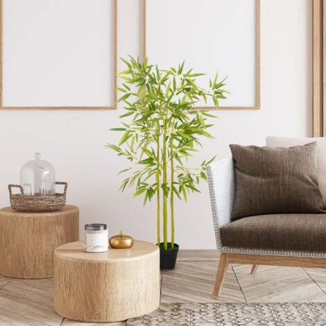 Outsunny Bambù In Vaso Artificiale, Decorazione Da Interno Ed Esterno, Altezza 120cm - Verde 4 Outsunny Bambù In Vaso Artificiale, Decorazione Da Interno Ed Esterno, Altezza 120cm - Verde - immagine 4