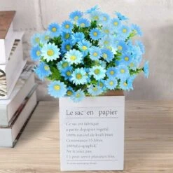 SOEKAVIA Set Di 6 Fiori Artificiali Margherite - Margherite Artificiali Fiori Per Esterni Piante Finte, Per Finestre, Scatole Appese, Decorazioni Per Interni Ed Esterni (blu) -Vendite VIDAXL 44261681 4