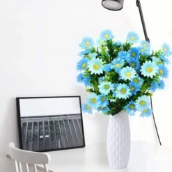 SOEKAVIA Set Di 6 Fiori Artificiali Margherite - Margherite Artificiali Fiori Per Esterni Piante Finte, Per Finestre, Scatole Appese, Decorazioni Per Interni Ed Esterni (blu) -Vendite VIDAXL 44261681 5