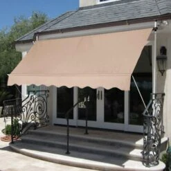 Tenda Sole Balcone Estensibile Parasole Avvolgibile Esterno Con Gambe 250cm Beig -Vendite VIDAXL 48090008 3