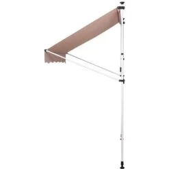 Tenda Sole Balcone Estensibile Parasole Avvolgibile Esterno Con Gambe 250cm Beig -Vendite VIDAXL 48090008 4
