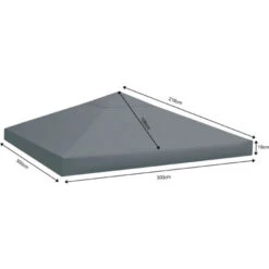 Tetto Di Ricambio Per Rank Gazebo 3x3m Antracite -Vendite VIDAXL 49240373 3