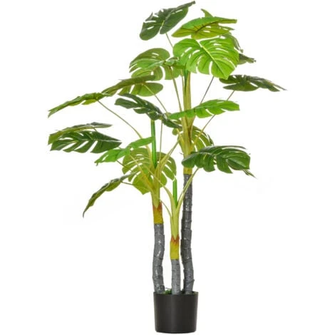 HOMCOM Monstera Pianta Artificiale Per Interno Ed Esterno, Pianta Finta Realistica Con 20 Foglie, 120cm 1 HOMCOM Monstera Pianta Artificiale Per Interno Ed Esterno, Pianta Finta Realistica Con 20 Foglie, 120cm