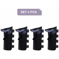 Rebecca Mobili 4 Pz Pesi Gazebo Sacchi Da Riempire Per Tende Neri 48x22,5