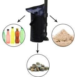 Rebecca Mobili 4 Pz Pesi Gazebo Sacchi Da Riempire Per Tende Neri 48x22,5 -Vendite VIDAXL 49978793 5