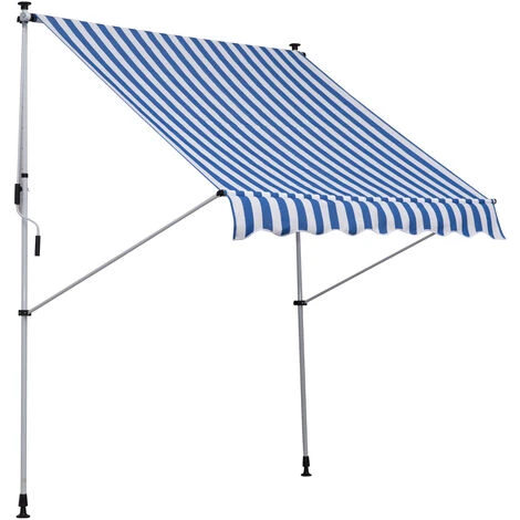 Outsunny Tenda Da Sole Da Esterno A Rullo Con Manovella, Altezza E Angolazione Regolabile, 200x150cm 1 Outsunny Tenda Da Sole Da Esterno A Rullo Con Manovella, Altezza E Angolazione Regolabile, 200x150cm