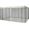 Outsunny Zanzariera Per Gazebo Tende Di Ricambio Universale Con Cerniere, 352x207cm - Nero/Beige