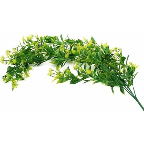 Piante Pendenti Verdi Artificiali Di 2 Pezzi Di Edera Artificiale Per Feste, Matrimoni, Cucina, Giardino, Decorazioni Per Ufficio Giallo 5 Piante Pendenti Verdi Artificiali Di 2 Pezzi Di Edera Artificiale Per Feste, Matrimoni, Cucina, Giardino, Decorazioni Per Ufficio Giallo - immagine 5