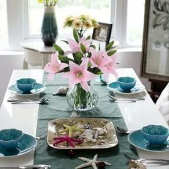 Fiori Artificiali, 5 Pezzi Real Touch Lattice Fiori Di Giglio Artificiale In Vasi Bouquet Da Sposa / Decorazioni Per La Casa / Festa / Disposizione Di Tombe -Vendite VIDAXL 52010980 3