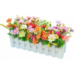 LangRay 2pcs Gerbera Artificiale Con Staccionata In Legno Margherita Margherita Fiori Di Seta Decorazione Fiori Artificiali Piante In Vaso Crisantemo Finto Fiori Artificiali Bonsai Piante Artificiali -Vendite VIDAXL 52012825 3