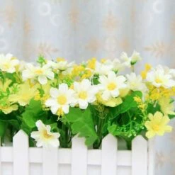 LangRay 2pcs Gerbera Artificiale Con Staccionata In Legno Margherita Margherita Fiori Di Seta Decorazione Fiori Artificiali Piante In Vaso Crisantemo Finto Fiori Artificiali Piante Bonsai Artificiali -Vendite VIDAXL 52013262 4