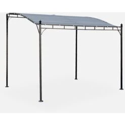 Pergola 3 X 2,5m - Brestum - Telo Grigio - Pergola A Parete