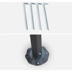 Pergola 3 X 2,5m - Brestum - Telo Grigio - Pergola A Parete 8 Pergola 3 X 2,5m - Brestum - Telo Grigio - Pergola A Parete -Vendite VIDAXL 52444864 4