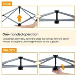 Yaheetech Gazebo Da Giardino 3x3 M Con Parete Tendone Pieghevole Impermeabile A Una Spinta Con Borsa Per Trasporto Per Patio/Veranda/Viaggio/Campeggio Blu 8 Yaheetech Gazebo Da Giardino 3x3 M Con Parete Tendone Pieghevole Impermeabile A Una Spinta Con Borsa Per Trasporto Per Patio/Veranda/Viaggio/Campeggio Blu -Vendite VIDAXL 53056466 4