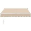 Yaheetech Tenda Da Sole A Bracci Estensibili Avvolgibile Da Esterno Balcone Finestra Porta Tettuccio Ristorante Tendalino A Scomparsa Manuale Resistente Ai Raggi UV 250 X 200 Cm/Beige