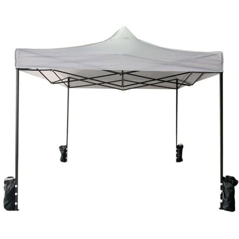 Rebecca Mobili Gazebo Richiudibile Bianco 4 Pesi Metallo Poliestere 3x3 1 Rebecca Mobili Gazebo Richiudibile Bianco 4 Pesi Metallo Poliestere 3x3