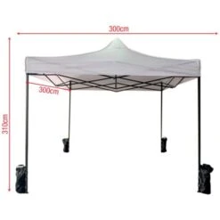 Rebecca Mobili Gazebo Richiudibile Bianco 4 Pesi Metallo Poliestere 3x3 8 Rebecca Mobili Gazebo Richiudibile Bianco 4 Pesi Metallo Poliestere 3x3 -Vendite VIDAXL 53226512 4