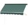 Outsunny Tenda Da Sole A Caduta Con Rullo Avvolgibile E Angolazione Regolabile 0-120°, 180×70cm, Verde