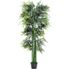 Outsunny Pianta Di Bambù Artificiale In Vaso Da 180cm Per Interni Ed Esterni