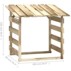 Pergola Con Tetto 100x90x100 Cm In Legno Di Pino Impregnato VidaXL -Vendite VIDAXL 53568975 3