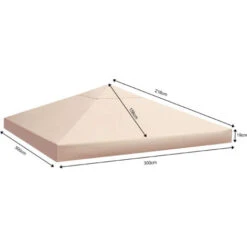 Tetto Di Ricambio Per Gazebo Nella Misura 3x3 Beige -Vendite VIDAXL 54667266 3
