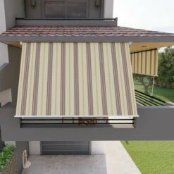 Tenda Da Sole Per Balcone Con Bracci, Impermeabile 300cm Beige Marrone Golisa 7 Tenda Da Sole Per Balcone Con Bracci, Impermeabile 300cm Beige Marrone Golisa -Vendite VIDAXL 55904697 3