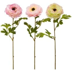 Fiore Artificiale Ranuncolo Rex H 60 Cm Effetto Realistico Con Stelo Verdi -Ranuncolo Rex -Vendite VIDAXL 56342308 3