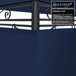 KESSER® - Padiglione 3x4m Comprese Pareti Laterali Con Cerniere, Tendone Per Feste Quadrato Tenda Per Feste Tenda Da Giardino Gazebo Tenda Da Giardino Di Lusso Padiglione Da Giardino Navyblau (de) -Vendite VIDAXL 57143770 3