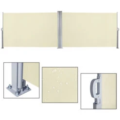 Randaco Tenda Da Sole Da Tenda Da Sole Laterale Da Parete Da Parete 160x600 Cm Garden Privacy Screen Beige -Vendite VIDAXL 57705999 2
