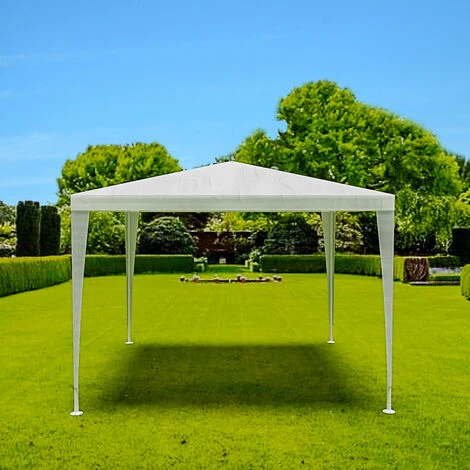 Gazebo 3 X 3 Metri Struttura In Acciaio Copertura In PE 110 Gr/m² Impermeabile Idrorepellente Resistente Raggi Solari UV Tenda Ombrellone Per Fiere Pic Nic Campeggio Esterno Giardino Piscina Bianco 2 Gazebo 3 X 3 Metri Struttura In Acciaio Copertura In PE 110 Gr/m² Impermeabile Idrorepellente Resistente Raggi Solari UV Tenda Ombrellone Per Fiere Pic Nic Campeggio Esterno Giardino Piscina Bianco - immagine 2