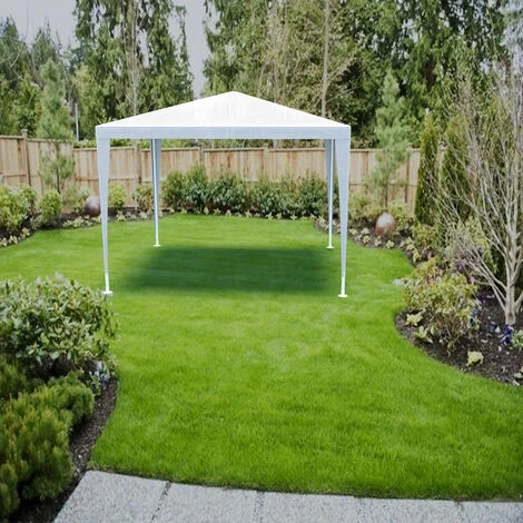 Gazebo 3 X 3 Metri Struttura In Acciaio Copertura In PE 110 Gr/m² Impermeabile Idrorepellente Resistente Raggi Solari UV Tenda Ombrellone Per Fiere Pic Nic Campeggio Esterno Giardino Piscina Bianco 3 Gazebo 3 X 3 Metri Struttura In Acciaio Copertura In PE 110 Gr/m² Impermeabile Idrorepellente Resistente Raggi Solari UV Tenda Ombrellone Per Fiere Pic Nic Campeggio Esterno Giardino Piscina Bianco - immagine 3