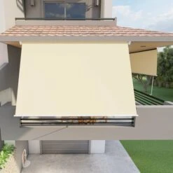 Tenda Da Sole A Caduta Con Bracci Per Balcone Terrazzo Finestra 250cm Beige Golisa -Vendite VIDAXL 58125629 3
