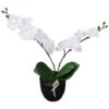Orchidea Artificiale Con Vaso 30 Cm Bianca VidaXL