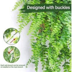 Piante Finte Rampicanti Artificiali Edera Finta Decorazioni Casa Da Esterno/Interno Ed Balconi Di Viti Appese Finto Verde Pareti-2 Confezioni 7 Piante Finte Rampicanti Artificiali Edera Finta Decorazioni Casa Da Esterno/Interno Ed Balconi Di Viti Appese Finto Verde Pareti-2 Confezioni -Vendite VIDAXL 59305711 3