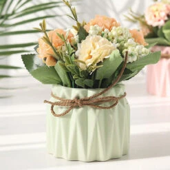 HIASDFLS Simulazione Ortensia Pianta In Vaso Creativo Decorazione Desktop Per La Casa Regalo Di Nozzeverde -Vendite VIDAXL 59384156 3