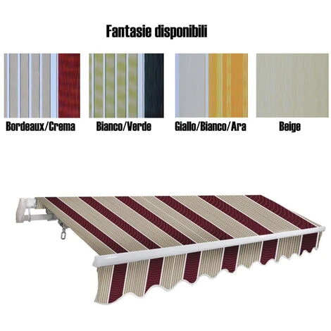 TENDA DA SOLE AVVOLGIBILE A SBRACCIO CM.300X200 ColoreBEIGE 1 TENDA DA SOLE AVVOLGIBILE A SBRACCIO CM.300X200 ColoreBEIGE