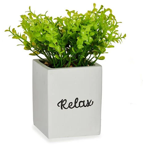 Pianta Decorativa Bianco Cemento Plastica (8 X 18 X 8 Cm) 1 Pianta Decorativa Bianco Cemento Plastica (8 X 18 X 8 Cm)