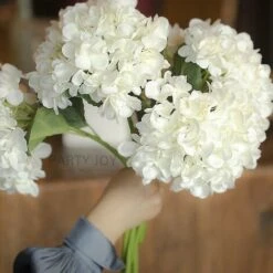 Bouquet Da Sposa Di Fiori Artificiali Con Ramo Di Ortensia Di Seta Da 1 Pezzo Per La DecorazioneFiori Artificiali E Secchi -Vendite VIDAXL 64494732 3