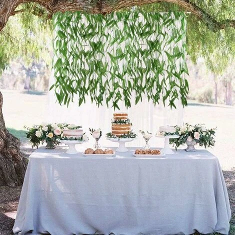 50 Pezzi 1,8 M Artificiale Salice Edera Pianta Artificiale Viti Vite Ghirlanda Foglie Piante Di Salice Finto Appeso Decorazione Per Matrimoni Balconi Giardino Esterno Interno 2 50 Pezzi 1,8 M Artificiale Salice Edera Pianta Artificiale Viti Vite Ghirlanda Foglie Piante Di Salice Finto Appeso Decorazione Per Matrimoni Balconi Giardino Esterno Interno - immagine 2