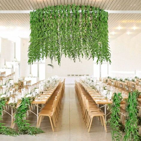 50 Pezzi 1,8 M Artificiale Salice Edera Pianta Artificiale Viti Vite Ghirlanda Foglie Piante Di Salice Finto Appeso Decorazione Per Matrimoni Balconi Giardino Esterno Interno 4 50 Pezzi 1,8 M Artificiale Salice Edera Pianta Artificiale Viti Vite Ghirlanda Foglie Piante Di Salice Finto Appeso Decorazione Per Matrimoni Balconi Giardino Esterno Interno - immagine 4