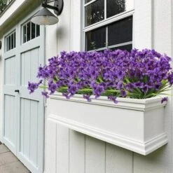 Fiore Viola Artificiale, 6 Pezzi Fiore Di Plastica Artificiale, Giardino Resistente Ai Raggi UV Per Esterni Vegetazione Arbusti Piante Indoor Outdoor Hanging Pianta Decorativa Per La Casa (Viola) -Vendite VIDAXL 67411000 5