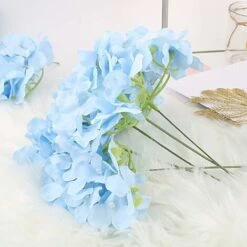 10 Pezzi Di Fiori Artificiali Di Ortensie Bouquet, Con 10 Pezzi Di Stelo Lungo Staccabile Per Matrimonio, Casa, Hotel, Composizione Floreale - Blu -Vendite VIDAXL 67911528 4
