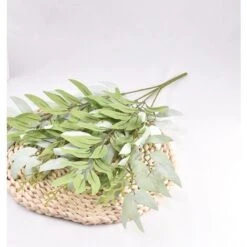 GroupM ITimulazione Bouquet Di Foglie Di Salice Simulazione Fiore Decorazione Della Casa Decorazione Verde 3 Pezzi -Vendite VIDAXL 69487696 4