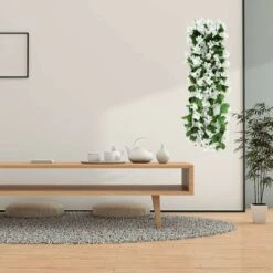 2 Pz 70 Cm Edera Artificiale Fiori Artificiali Per Matrimoni All'aperto Piante Artificiali Per Ufficio, Decorazioni Per La Casa, Giardino, Feste, Matrimoni, Fiori Bianchi -Vendite VIDAXL 71376864 4