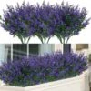 9 Steli Finta Lavanda Viola Pianta Finta Fiori Viola Per La Reception Domestica, L'ufficio, L'arredamento Del Patio O L'arredamento Di Nozze Fai-da-te