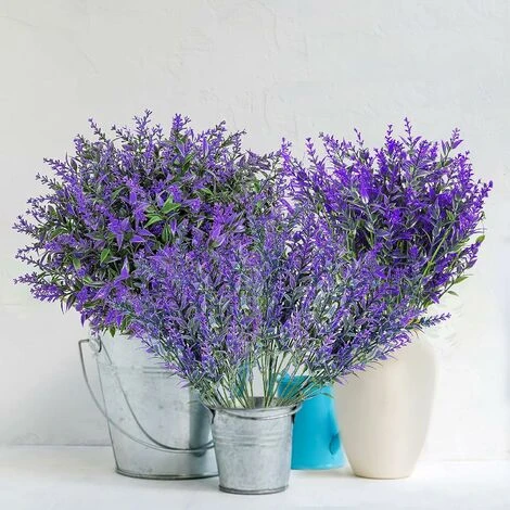 9 Steli Finta Lavanda Viola Pianta Finta Fiori Viola Per La Reception Domestica, L'ufficio, L'arredamento Del Patio O L'arredamento Di Nozze Fai-da-te 2 9 Steli Finta Lavanda Viola Pianta Finta Fiori Viola Per La Reception Domestica, L'ufficio, L'arredamento Del Patio O L'arredamento Di Nozze Fai-da-te - immagine 2