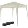Gazebo 3x3 Pieghevole Ecru Impermeabile Richiudibile Tendone Giardino Con Sacca