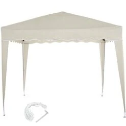 Gazebo 3x3 Pieghevole Ecru Impermeabile Richiudibile Tendone Giardino Con Sacca 9 Gazebo 3x3 Pieghevole Ecru Impermeabile Richiudibile Tendone Giardino Con Sacca -Vendite VIDAXL 7200041 5