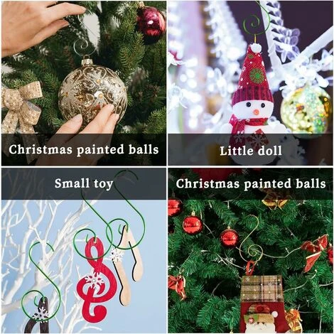 READCLY-Gancio Per Ornamenti Di Natale, Gancio Per Albero Di Natale, Gancio In Metallo A Forma Di S, Ganci A Forma Di S, 5 2,5 CM, 80 Ganci (oro, Rosso, Verde, Argento, 20 Per Colore) 3 READCLY-Gancio Per Ornamenti Di Natale, Gancio Per Albero Di Natale, Gancio In Metallo A Forma Di S, Ganci A Forma Di S, 5 2,5 CM, 80 Ganci (oro, Rosso, Verde, Argento, 20 Per Colore) - immagine 3