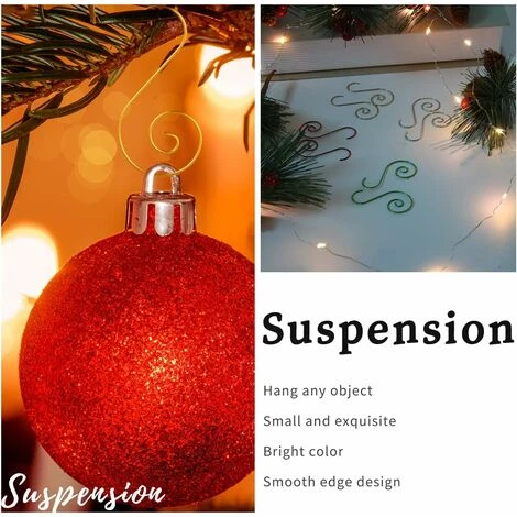 READCLY-Gancio Per Ornamenti Di Natale, Gancio Per Albero Di Natale, Gancio In Metallo A Forma Di S, Ganci A Forma Di S, 5 2,5 CM, 80 Ganci (oro, Rosso, Verde, Argento, 20 Per Colore) 4 READCLY-Gancio Per Ornamenti Di Natale, Gancio Per Albero Di Natale, Gancio In Metallo A Forma Di S, Ganci A Forma Di S, 5 2,5 CM, 80 Ganci (oro, Rosso, Verde, Argento, 20 Per Colore) - immagine 4